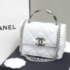 Túi Chanel Black White Caviar Leather Mini Size 16 13 Túi Ultra Mini Chanel Top Handle Màu Trắng
