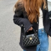 Túi Xách Chanel Kelly Mini Bag Màu Đen Trắng AS4416 21 Túi Xách Chanel Kelly Đen