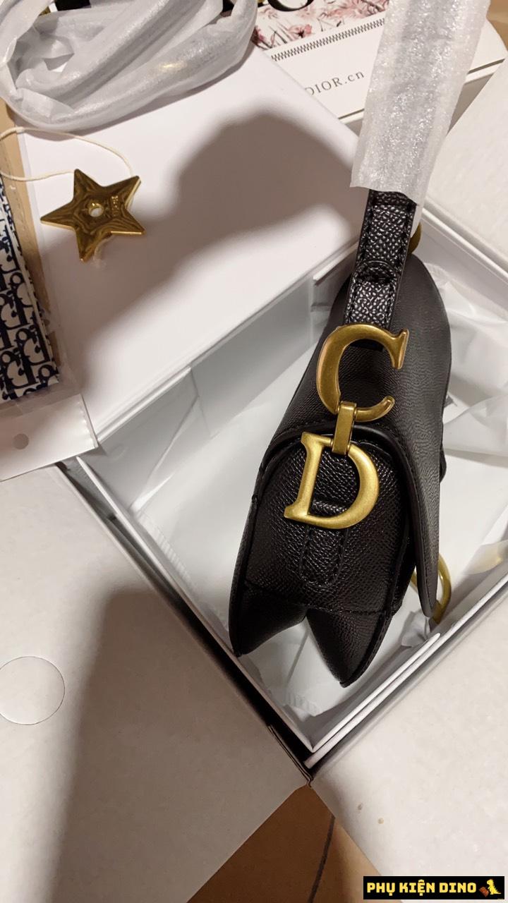 Túi Dior Saddle Bag With Strap Grained Calfskin 7 Túi Xách Christian Dior Saddle Họa Tiết