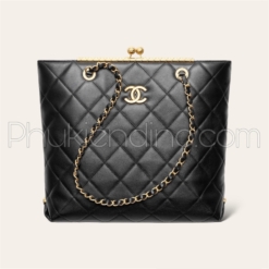 Túi Xách Nữ Chanel Tote Màu Đen Xích Vàng Sang Trọng