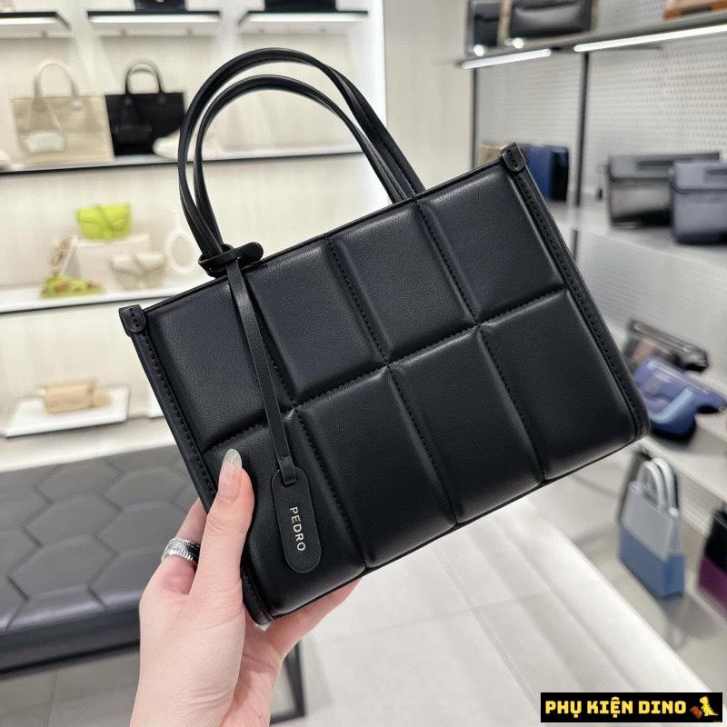 Túi Đeo Chéo Nữ Pedro Mini Quilted Handbag Trắng Đen 6 Túi xách nữ Pedro chữ nhật Mini Quilted màu Đen