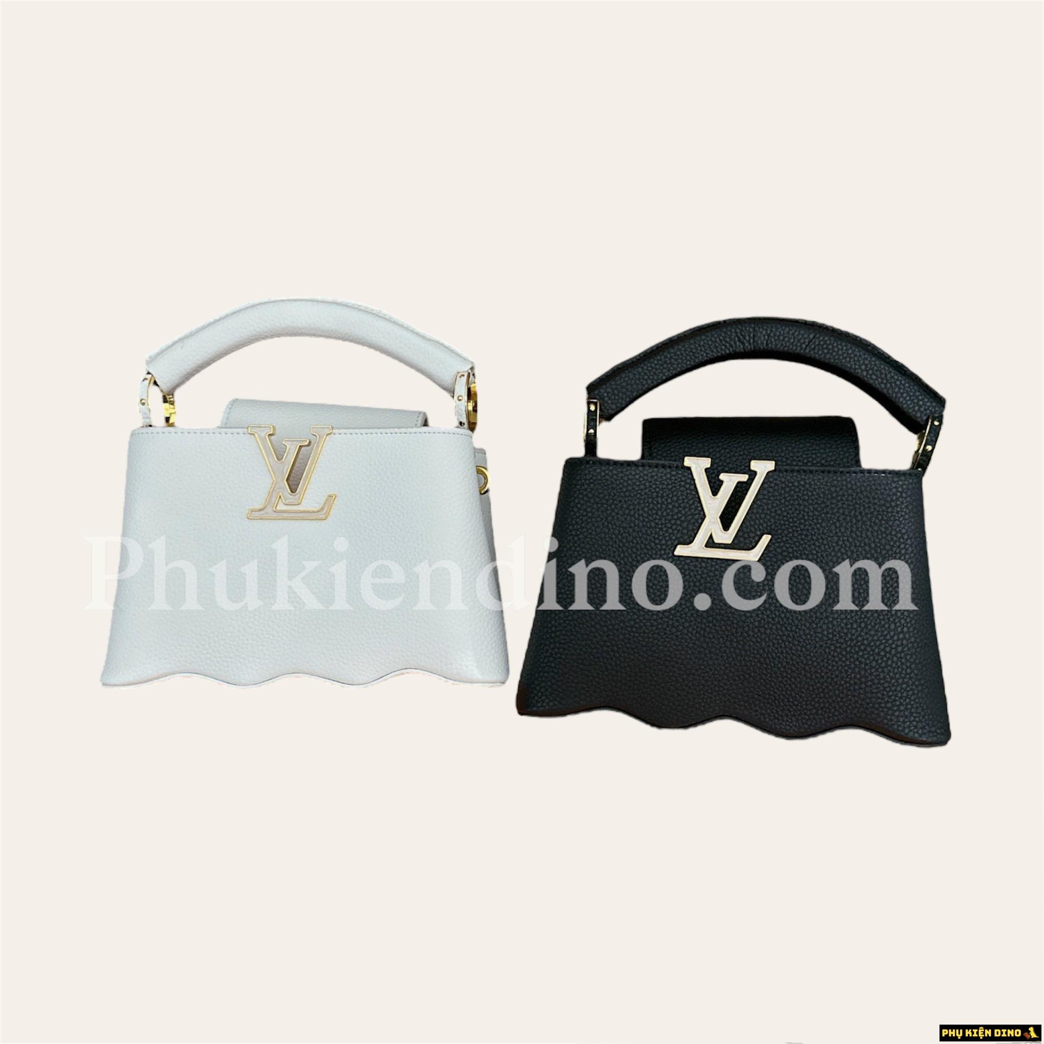 Túi Xách Nữ YSL Capucines Đáy Lượn Sóng Trắng Đen 1 Túi Xách Nữ YSL Capucines Đáy Lượn Sóng Trắng Đen