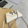 Túi Đeo Vai Nữ Self Portrait Bow Mini Nơ Đính Đá 23 Túi Xách Self Portrait Bow Detail Mini Shoulder Bag Màu Trắng