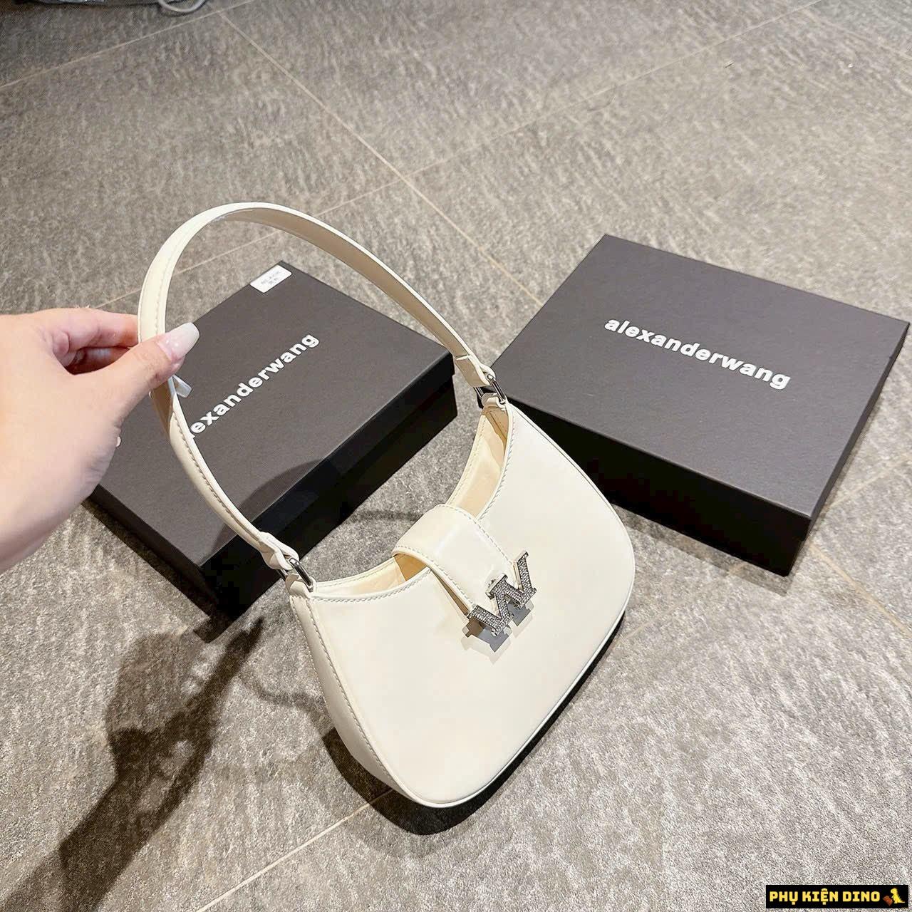 Túi Xách Tay Alexander Wang W Legacy Trắng Đen 2 Túi Xách Tay Alexander Wang Small W Legacy Hobo Shoulder Bag Màu Trắng
