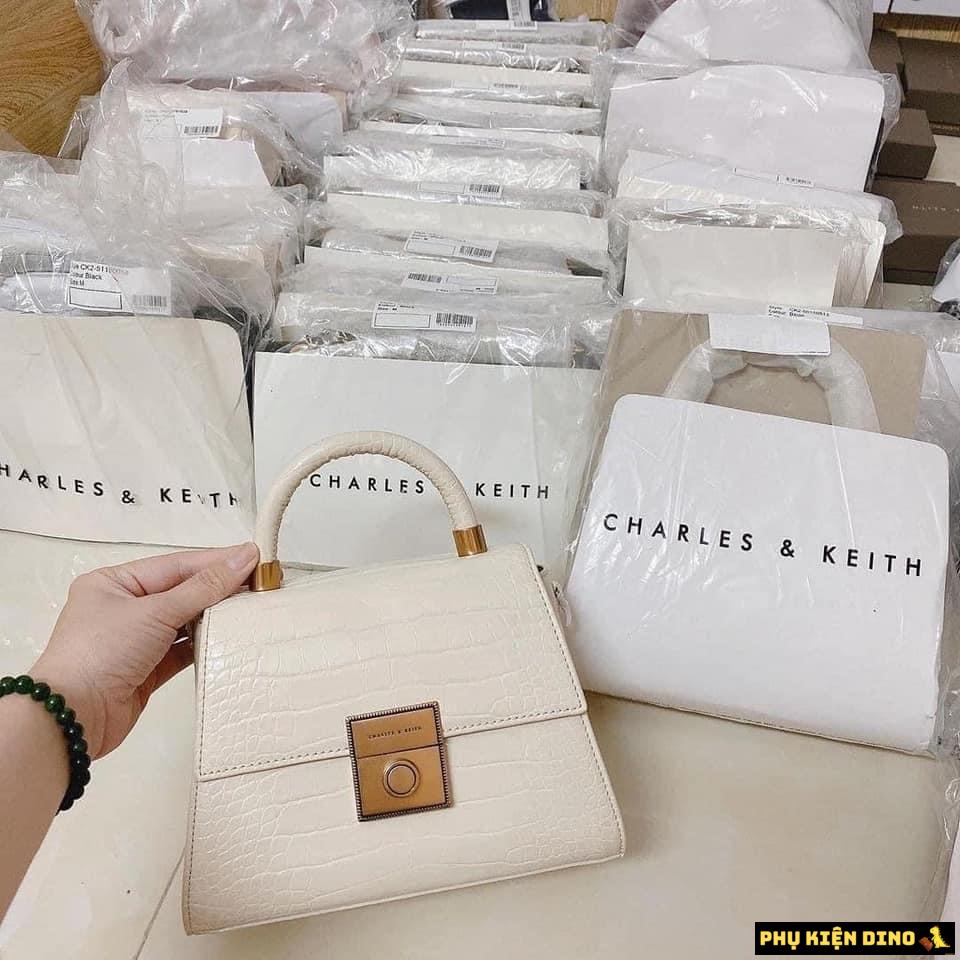 Túi Xách Tay Charles & Keith CNK Trắng Đen 5 Túi Xách Tay Charles & Keith CNK Trắng
