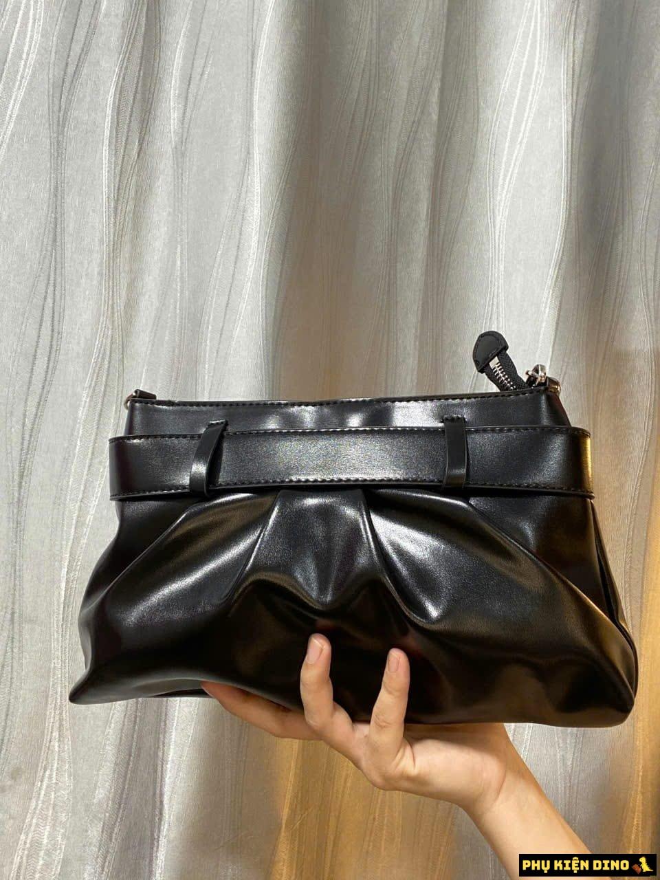 Túi Charles & Keith Avis Belted Ruched Noir Màu Đen CK2-40671571 4 Túi Xách tay CNK AVIS Belted Ruched Black