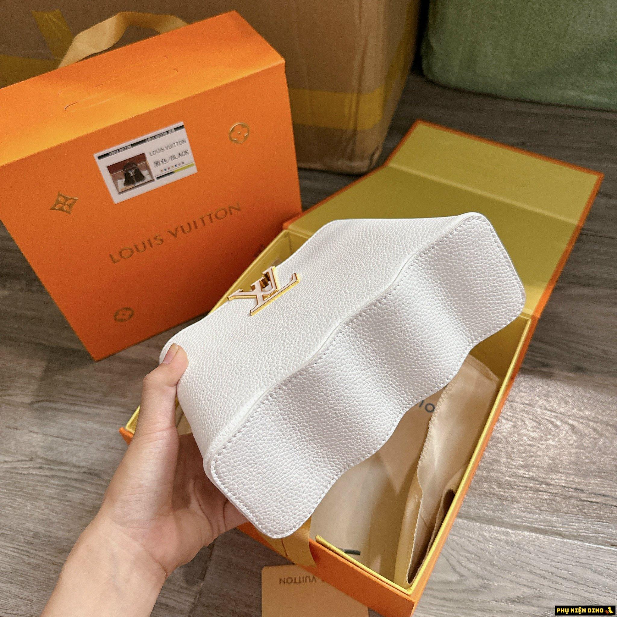 Túi Xách Nữ YSL Capucines Đáy Lượn Sóng Trắng Đen 8 Túi YSL Capucines Mini Trắng