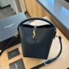 Túi Saint Laurent YSL LE 37 Leather Black Bucket Bag 10 Túi YSL LE 37 Đen Khóa Vàng
