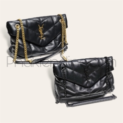 Túi YSL Saint Laurent Black Gold Puffer Toy