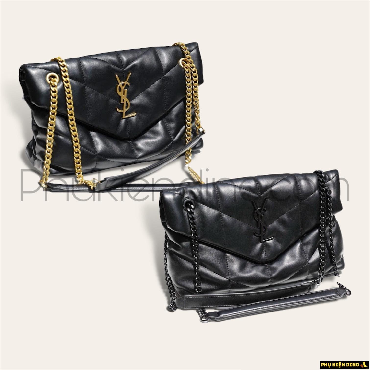 Túi YSL Saint Laurent Black Gold Puffer Toy 1 Túi YSL Saint Laurent Black Gold Puffer Toy