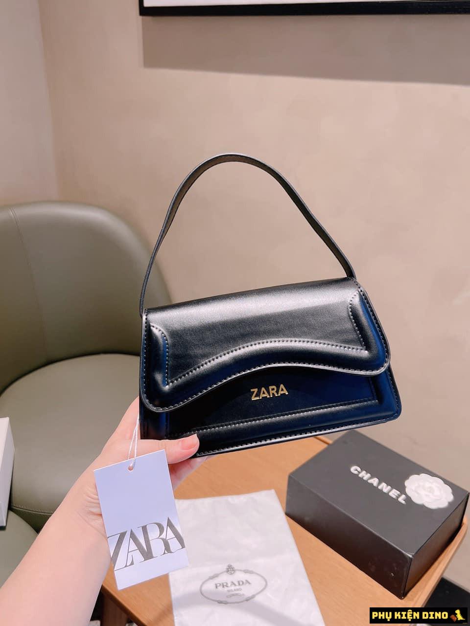 Set Túi Zara Kèm Nón 4 Màu Hồng Đen Trắng Kem 7 Túi Zara Black Bag