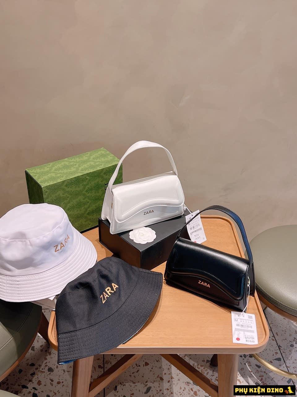 Set Túi Zara Kèm Nón 4 Màu Hồng Đen Trắng Kem 5 Túi Zara Kèm Nón 2024