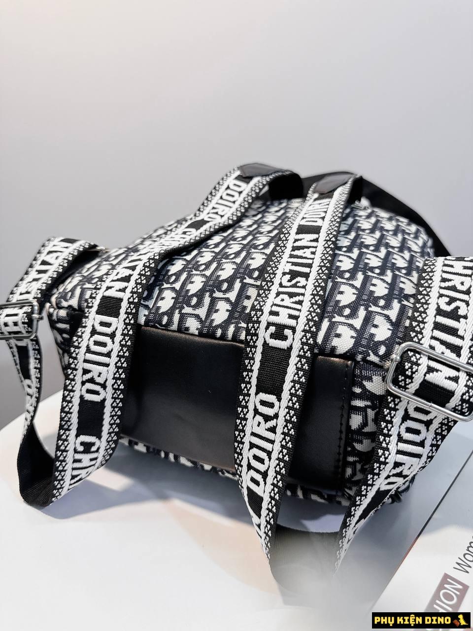 Balo Da Dior Trắng Đen Họa Tiết 5 Balo Dior Họa Tiết