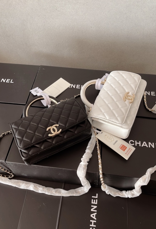 Túi Chanel Black White Quai Kiềng