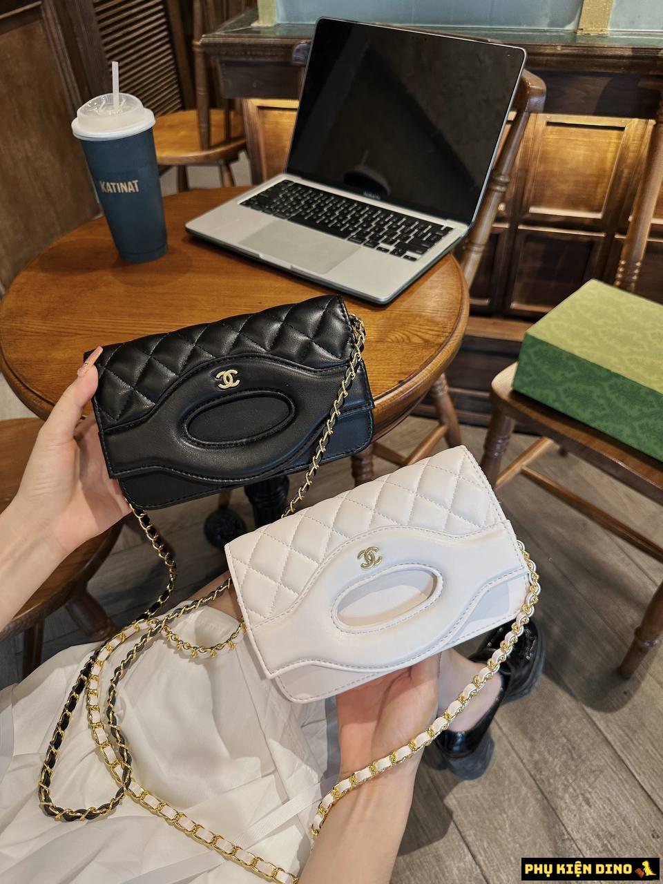 Túi Chanel Katun Black White Trắng Đen Size 20 1 Túi Chanel Katun Black White Trắng Đen