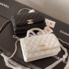 Túi Chanel Quai Kiềng 2 Màu Trắng Đen Fullbox Nam Châm 15 Túi Chanel Quai Kiềng 2 Màu Trắng Đen