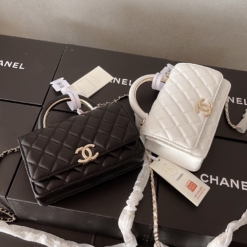 Túi Chanel Quai Kiềng 2 Màu Trắng Đen Fullbox