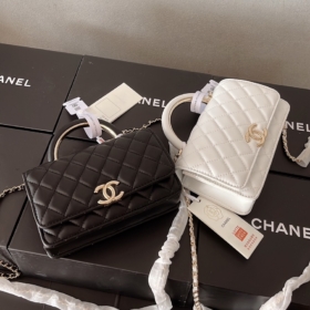 Túi Chanel Quai Kiềng 2 Màu Trắng Đen Fullbox