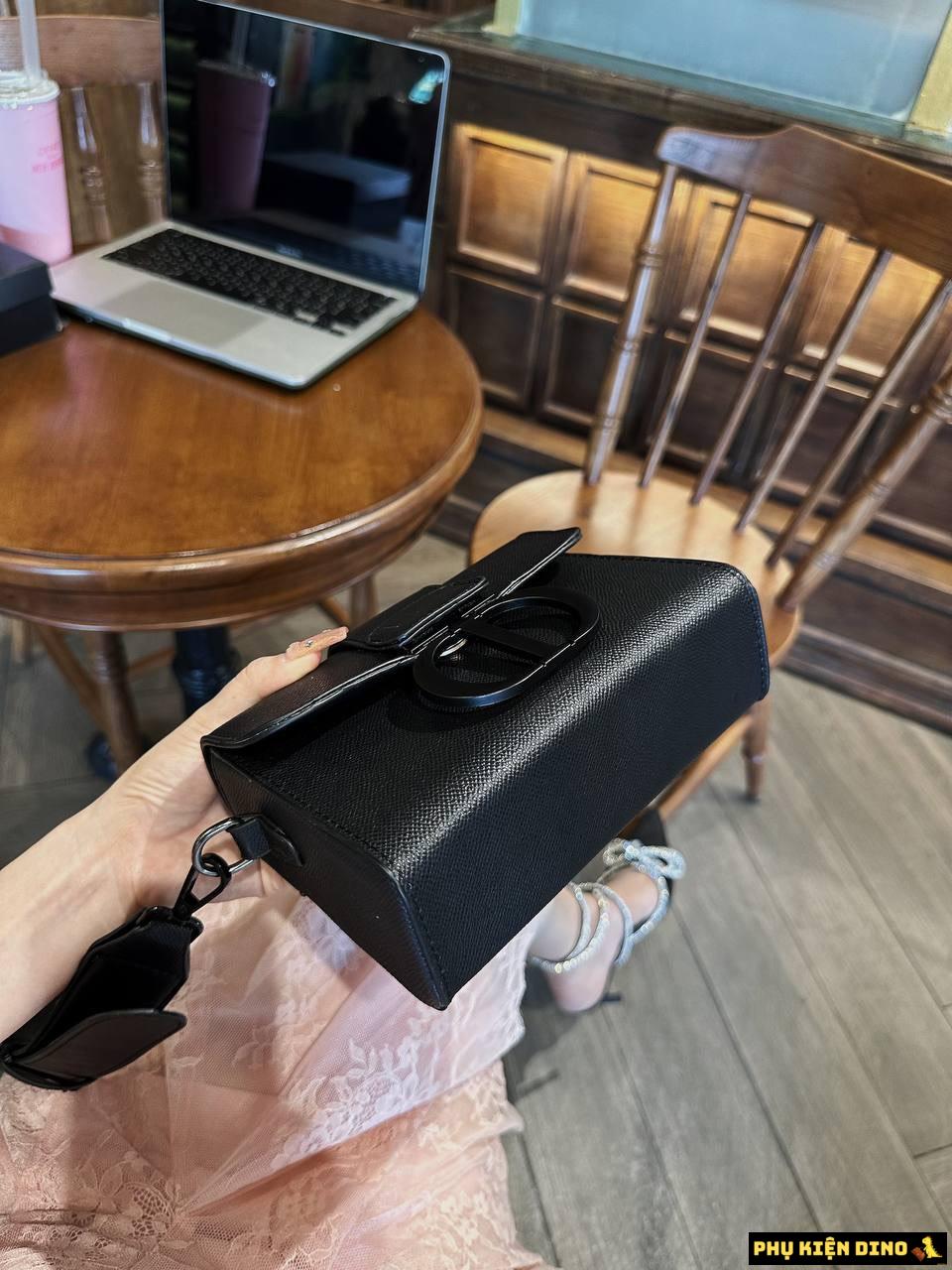 Túi Christian Dior 30 Montaigne Box Bag Ultramatte Black 9 Túi Christian Dior 30 Montaigne Box Bag Black Ultramatte Grained Calfskin