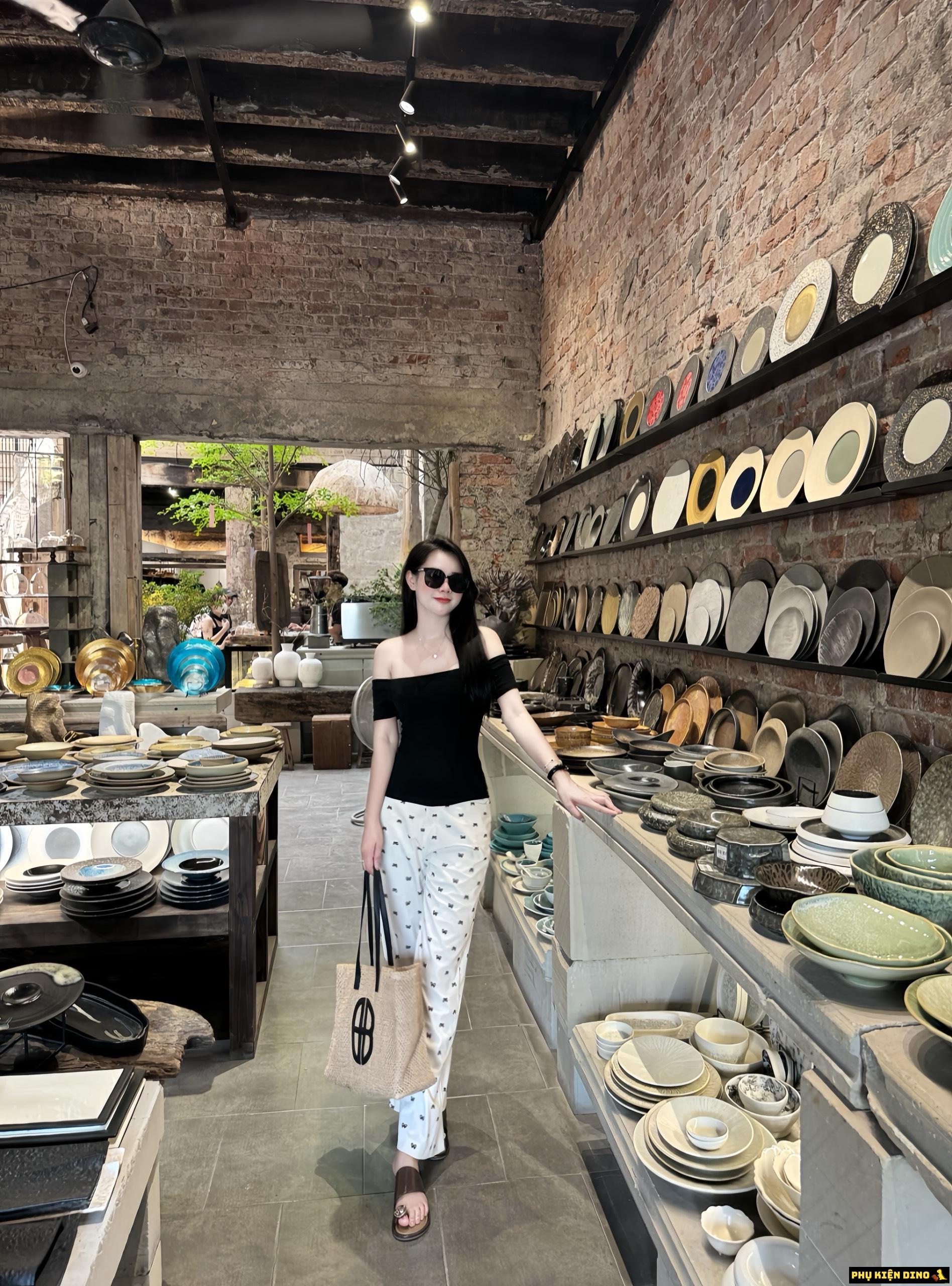 Túi Cói Size To Vintage Màu Nâu Đen Kèm Ví Nhỏ 10 Túi Cối To Giá rẻ