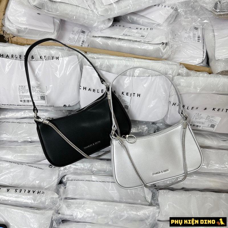 Túi Đeo Vai Nữ Charles & Keith CNK Curved Shoulder Bag Noir CK2-80151362-A 4 Túi Đeo Vai Nữ Charles & Keith CNK Curved Shoulder Bag Noir