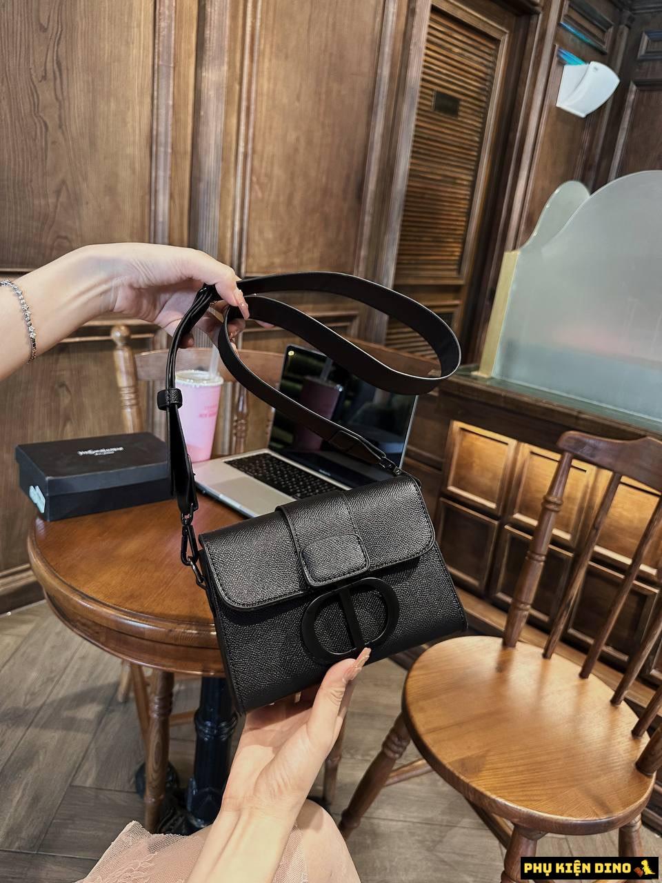 Túi Christian Dior 30 Montaigne Box Bag Ultramatte Black 5 Túi Dior 30 Montaigne Box Bag Full Black