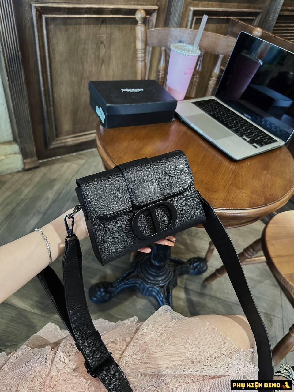 Túi Christian Dior 30 Montaigne Box Bag Ultramatte Black 4 Túi Dior 30 Montaigne Box Bag Màu Đen