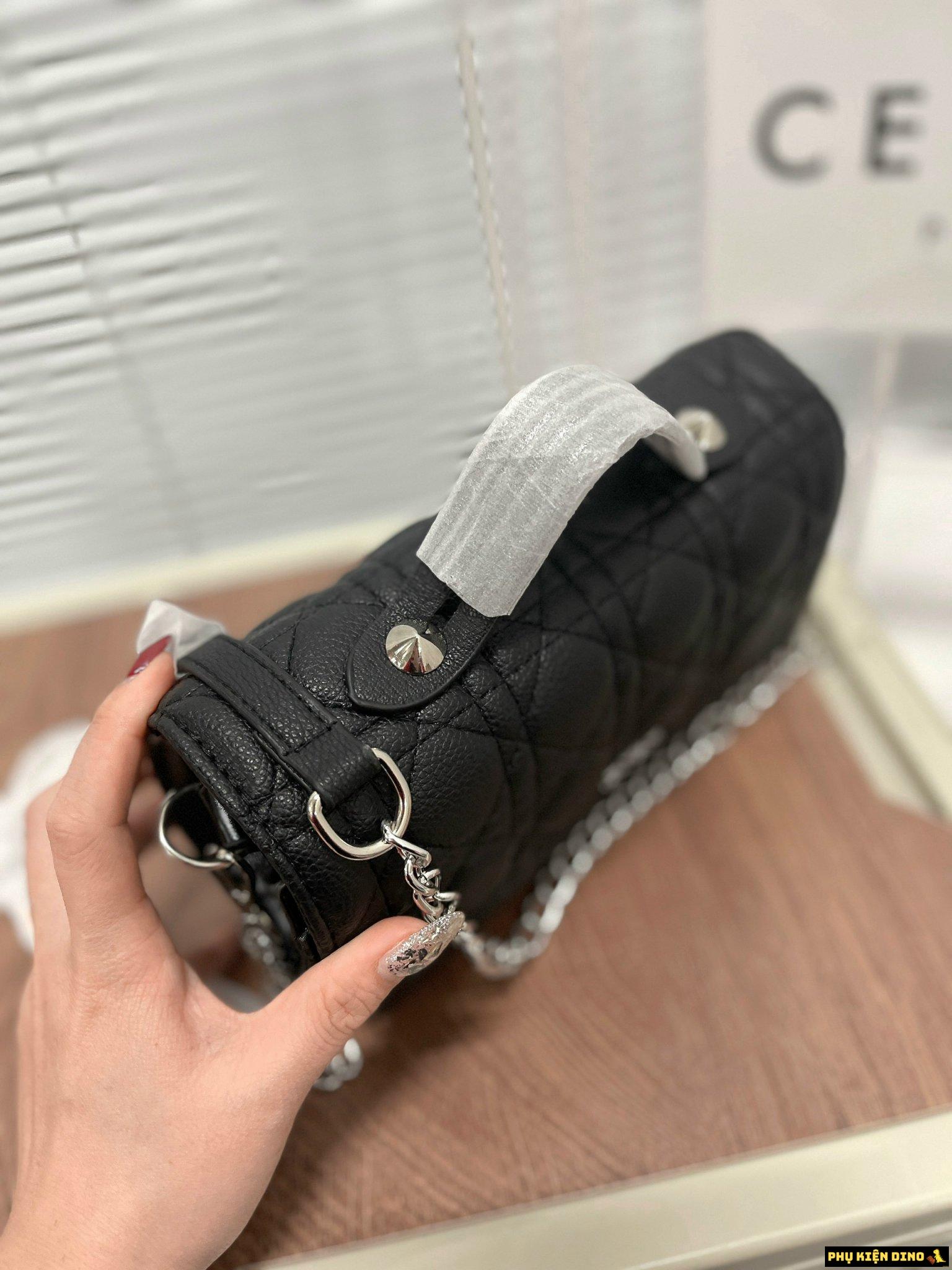 Túi Dior Cầm Tay Da Nhám Màu Đen 7 Túi Dior Cầm Tay