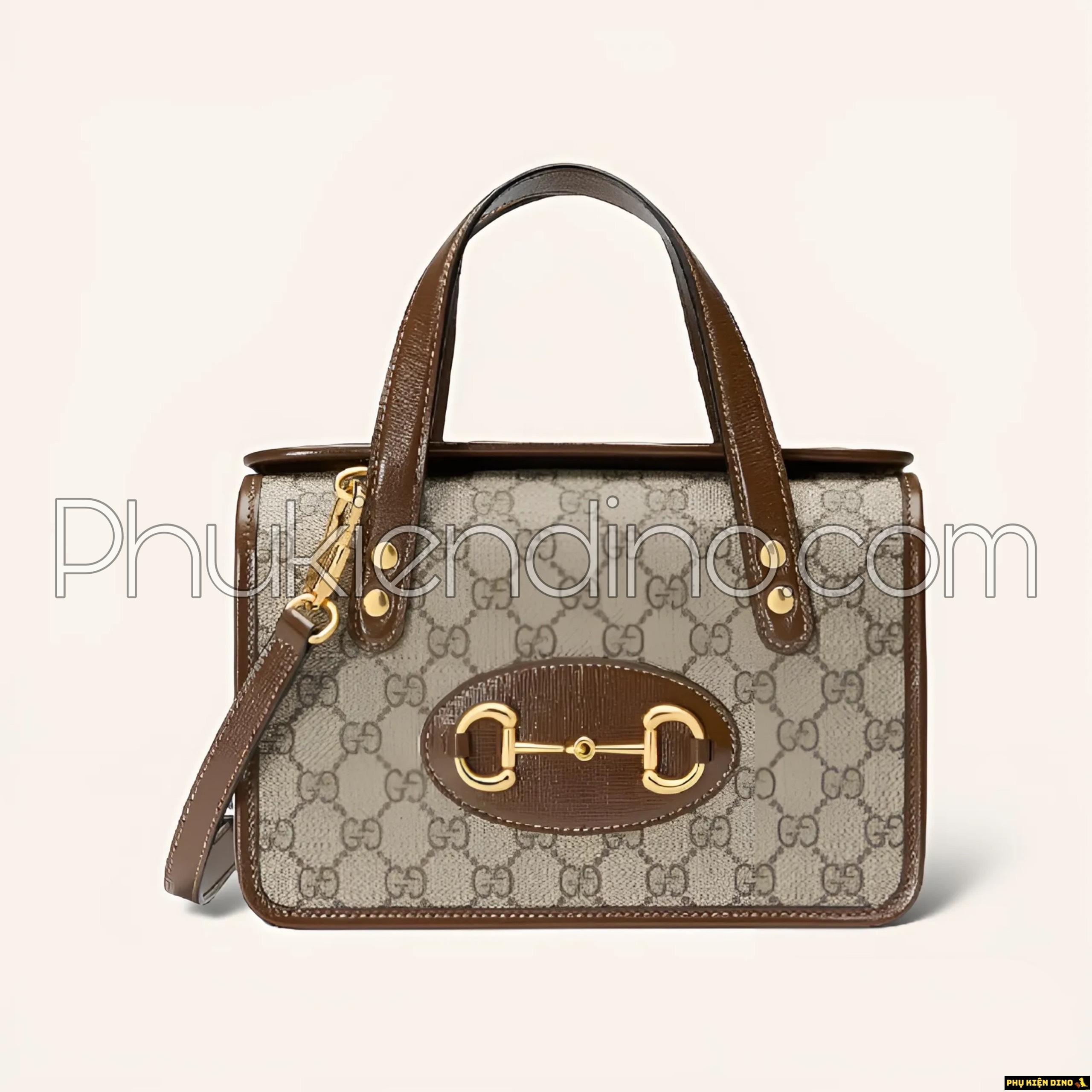 Túi Gucci Horsebit 1955 Beige Brown 1 Túi Gucci Horsebit 1955 Beige Brown Size 20