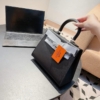 Túi Hermes Kelly Size 25 Trắng Nâu Đen 23 Túi Hermes Kelly Black