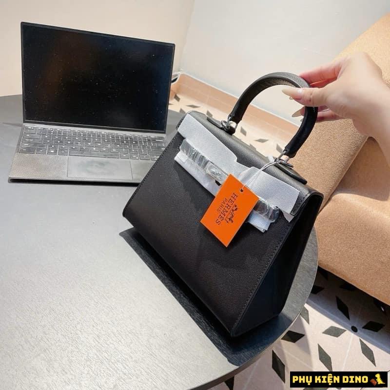 Túi Hermes Kelly Size 25 Trắng Nâu Đen 12 Túi Hermes Kelly Black