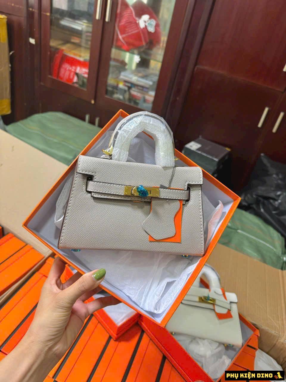 Túi Hermes Kelly Sang Trọng Trắng Kem Đen Nâu Size 19 7 Túi Hermes Kelly Sang Trọng Kem Size 19