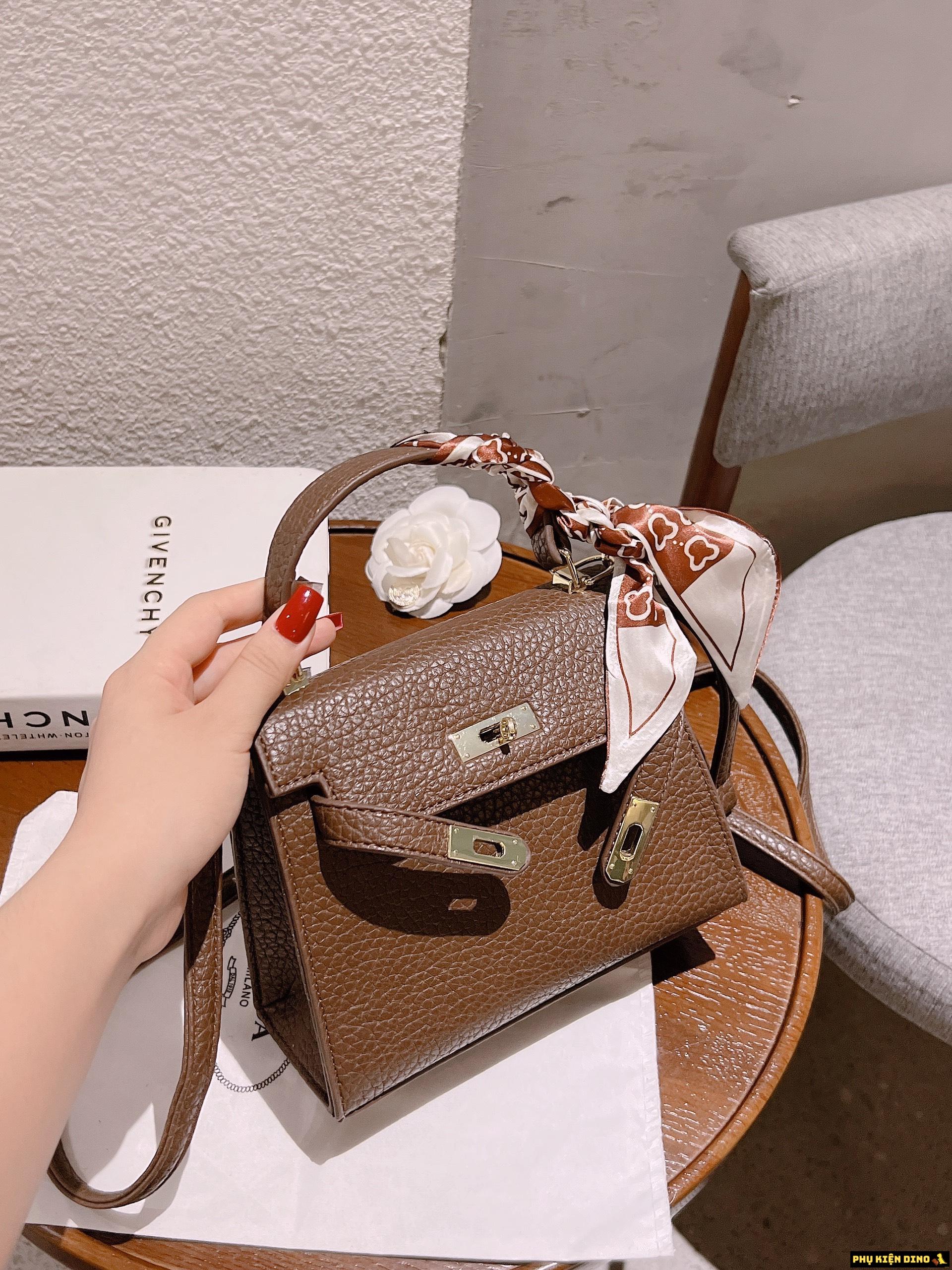 Túi Hermes Kelly Size 20 Trắng Nâu Đen 9 Túi Hermes Kelly Size 20 Brown