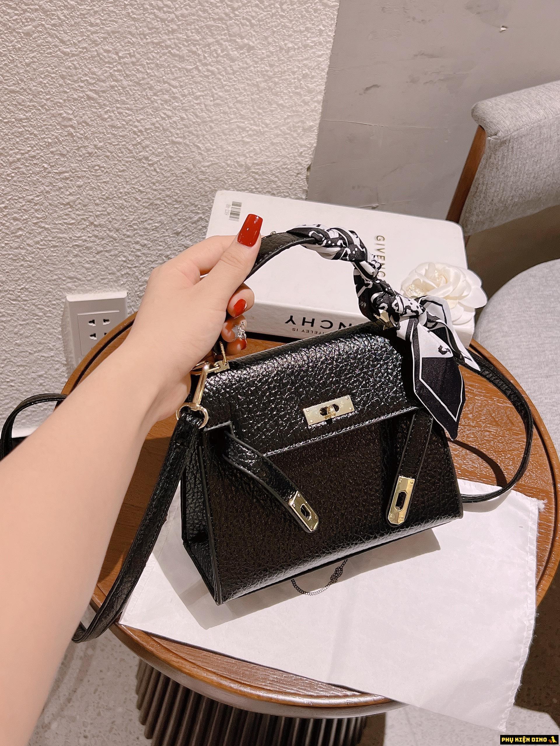 Túi Hermes Kelly Size 20 Trắng Nâu Đen 8 Túi Hermes Kelly Size 20 Màu Đen