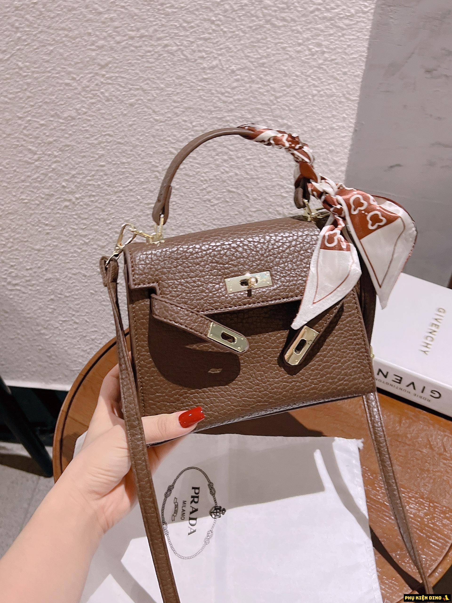 Túi Hermes Kelly Size 20 Trắng Nâu Đen 7 Túi Hermes Kelly Size 20 Màu Nâu