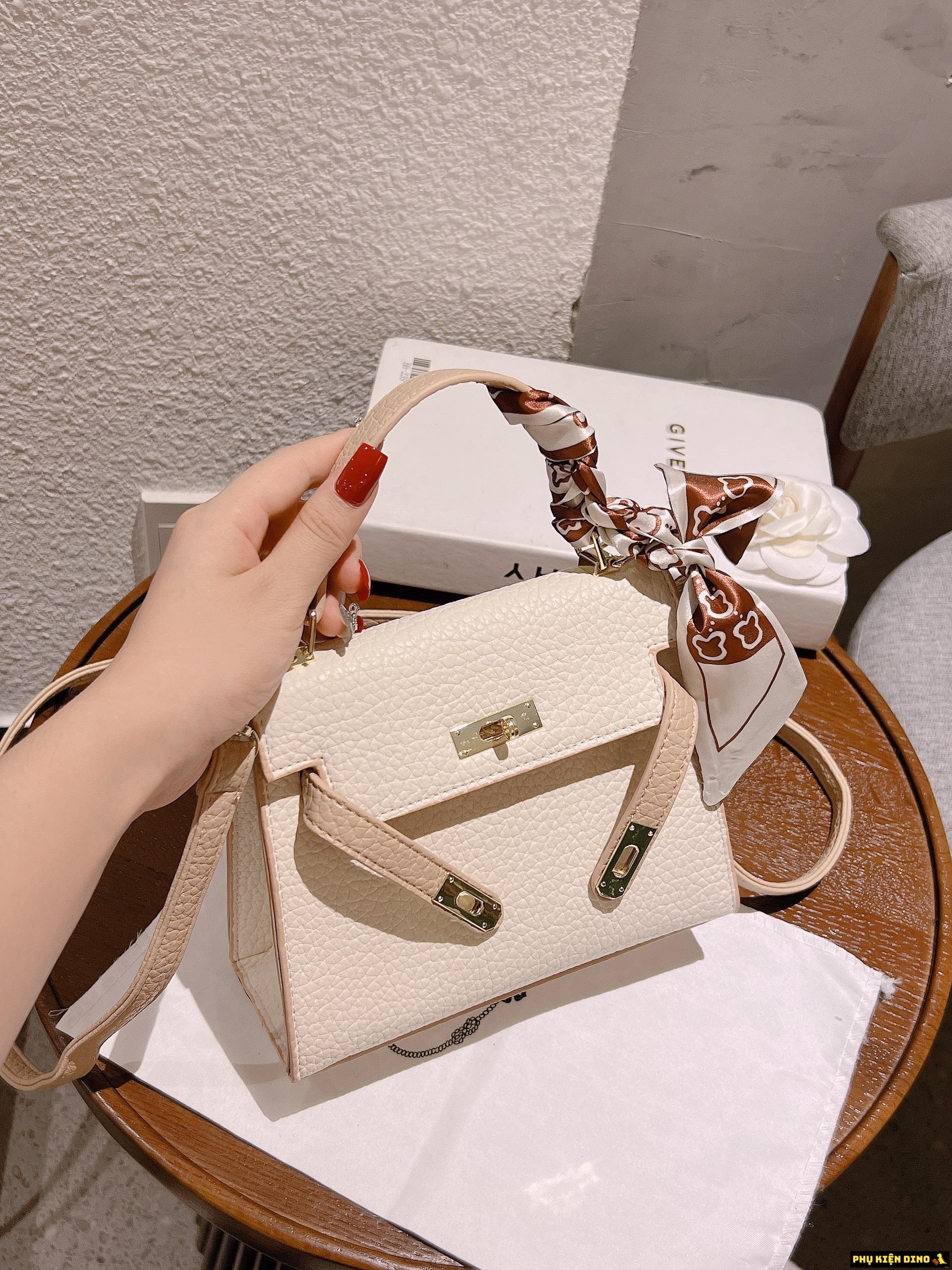 Túi Hermes Kelly Size 20 Trắng Nâu Đen 6 Túi Hermes Kelly Size 20 Trắng