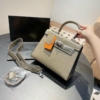 Túi Hermes Kelly Size 25 Trắng Nâu Đen 21 Túi Hermes Kelly Size 25 Brown