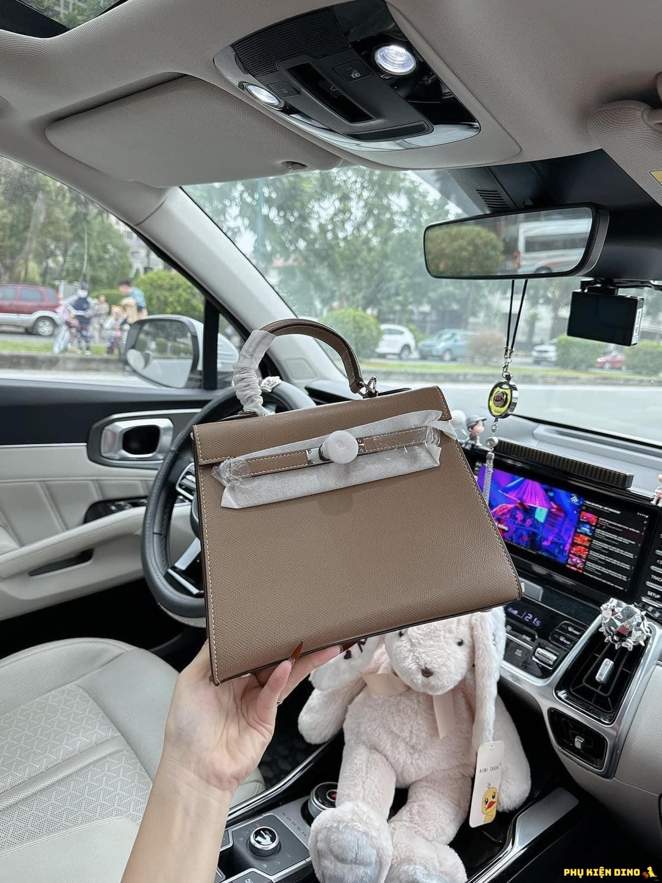 Túi Hermes Kelly Size 25 Trắng Nâu Đen 6 Túi Hermes Kelly Size 25 Nâu