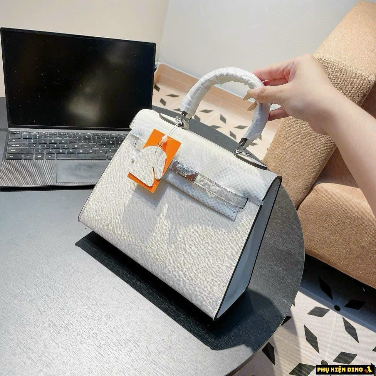 Túi Hermes Kelly Size 25 Trắng Nâu Đen 5 Túi Hermes Kelly Size 25 Trắng