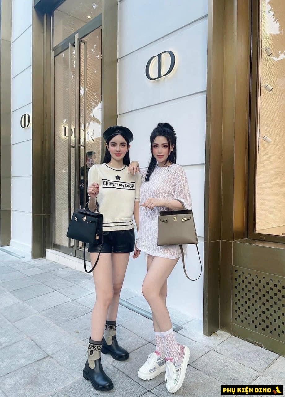 Túi Hermes Kelly Size 25 Trắng Nâu Đen 4 Túi Hermes Kelly Size 25