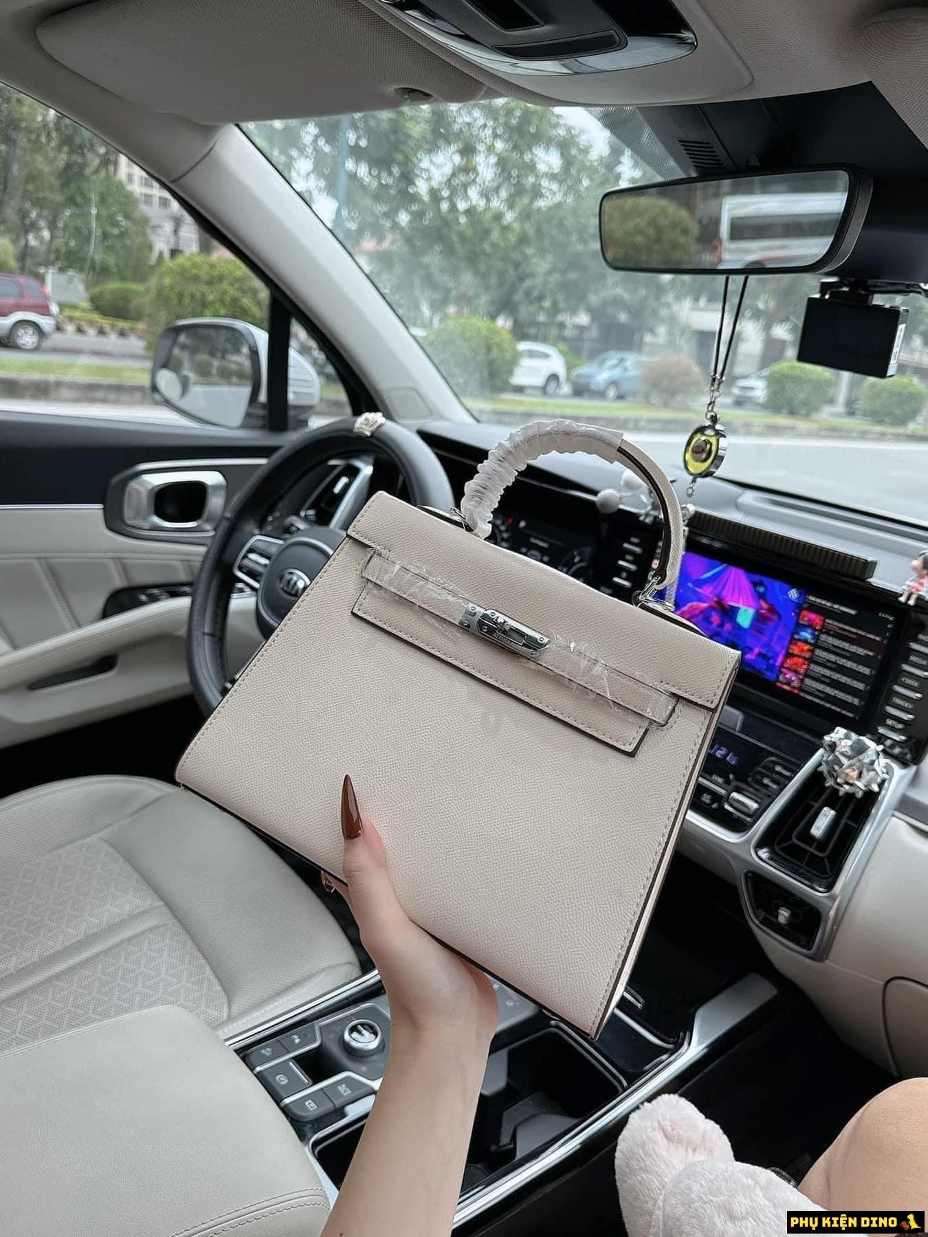 Túi Hermes Kelly Size 25 Trắng Nâu Đen 3 Túi Hermes Kelly Trắng