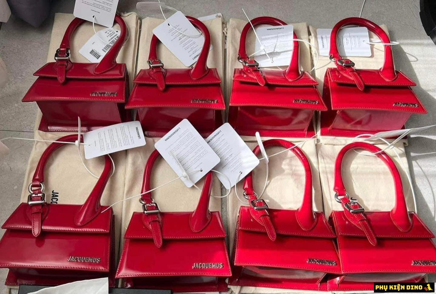 Túi Jacquemus Red Le Chiquito Moyen Boucle Size 18cm Đỏ Đen 7 Túi Jacquemus Le Chiquito Noeud