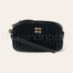 Túi Miu Miu 3 Ngăn Màu Đen Size 19