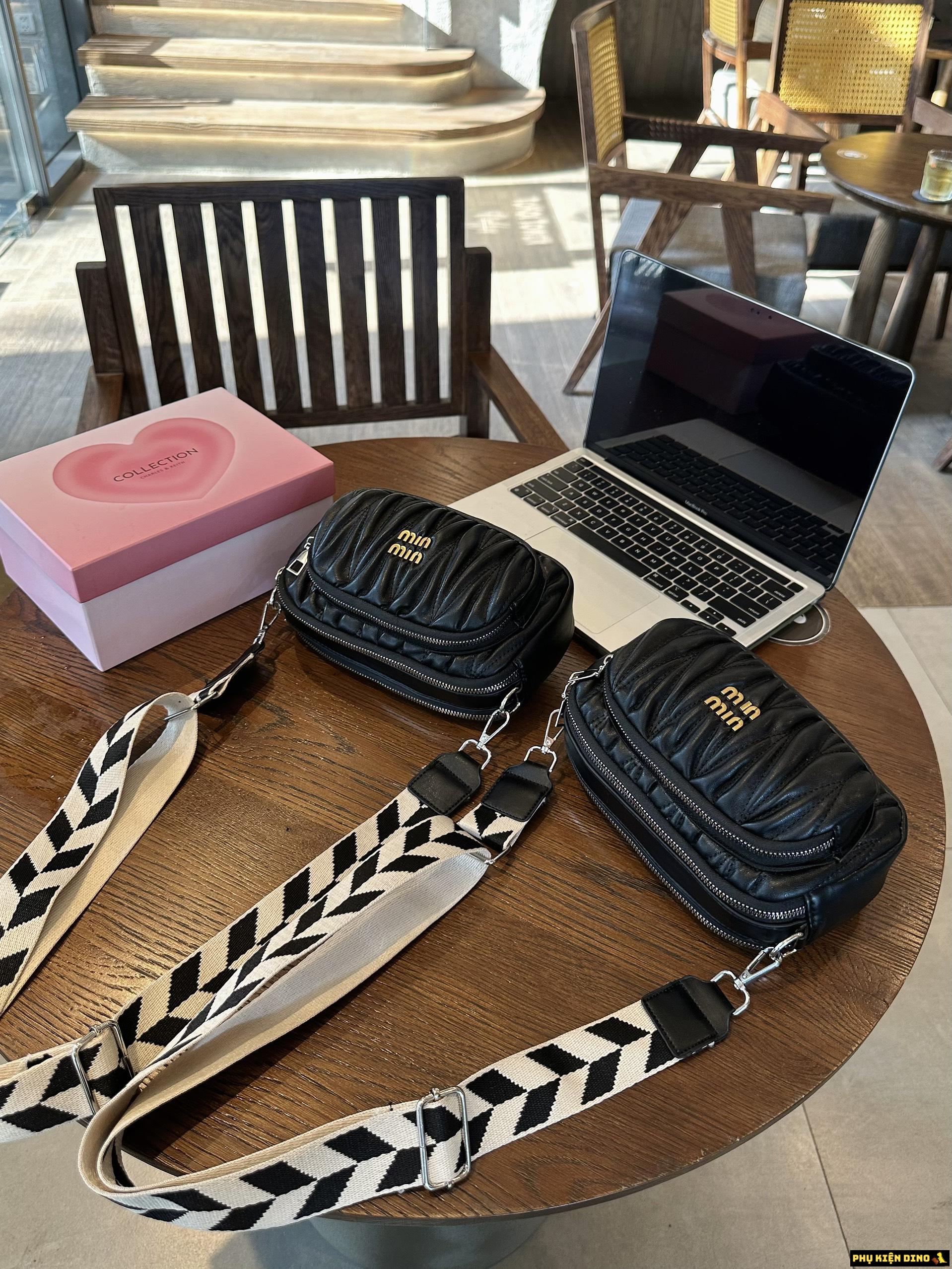 Túi Miu Miu 3 Ngăn Màu Đen Size 19 9 Túi Miu Miu 3 Ngăn Màu Đen