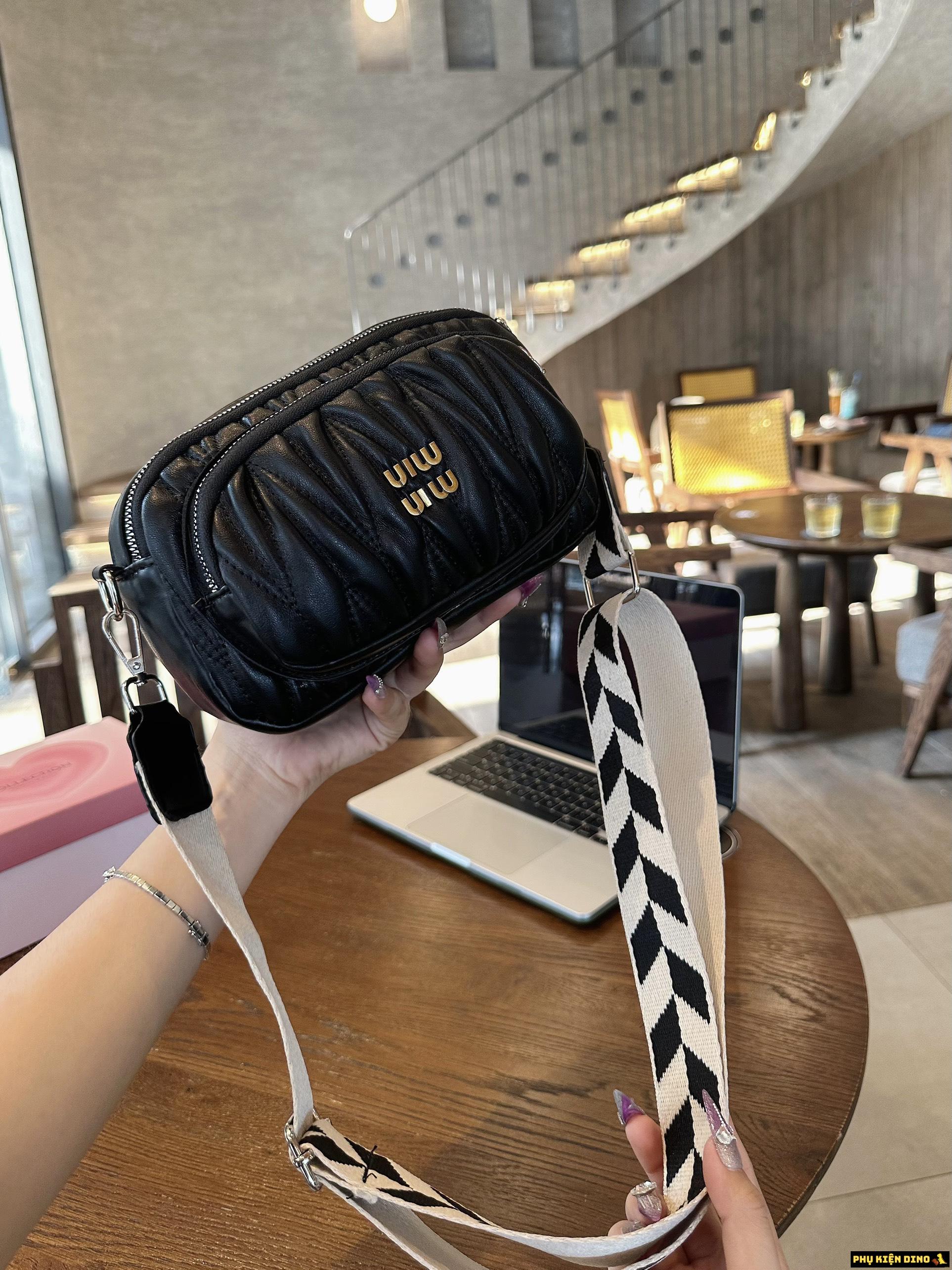 Túi Miu Miu 3 Ngăn Màu Đen Size 19 5 Túi Miu Miu Black