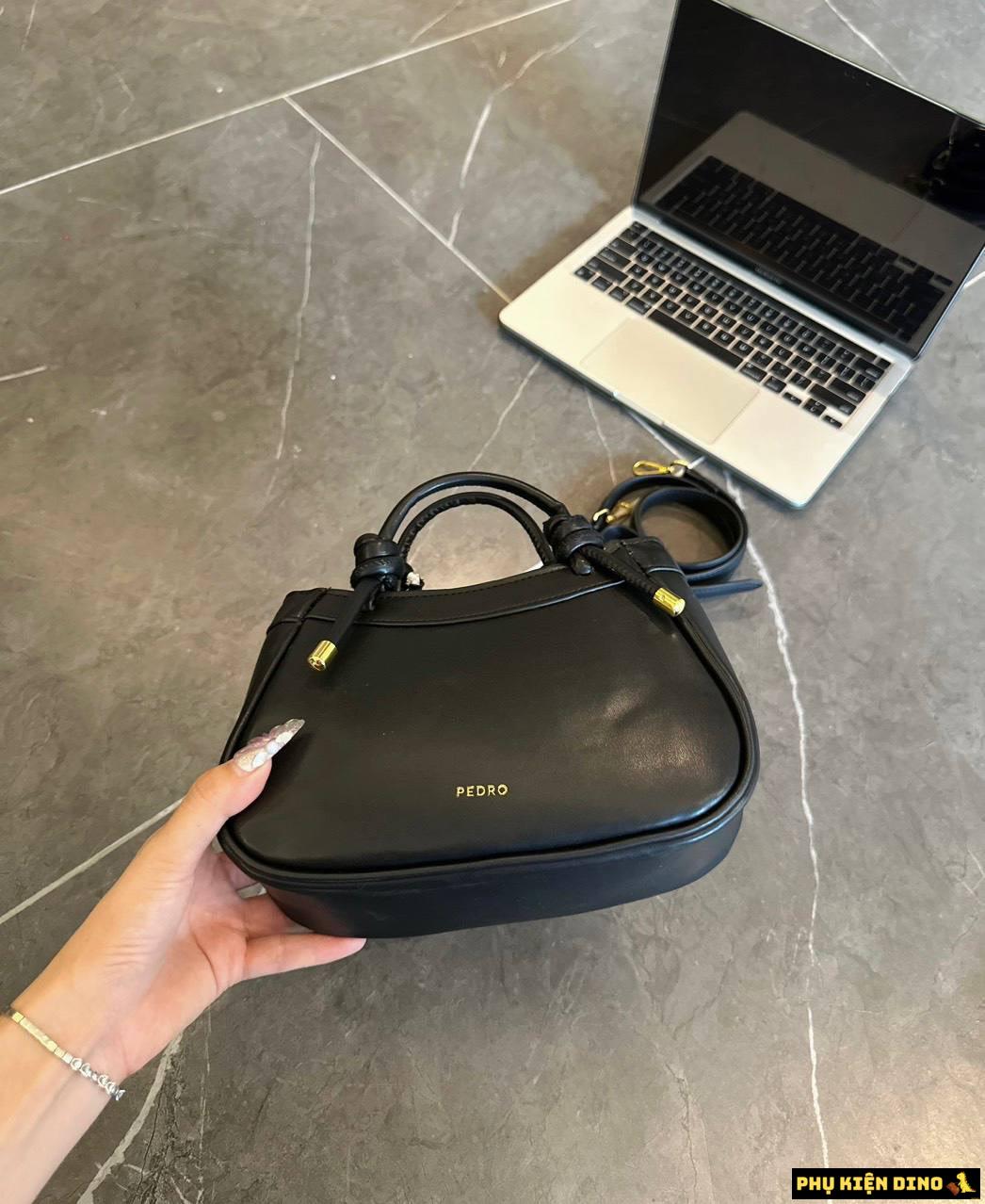 Túi Predo Dáng Bầu 3 Màu Trắng Đen Nâu Size 20 9 Túi Predo Black