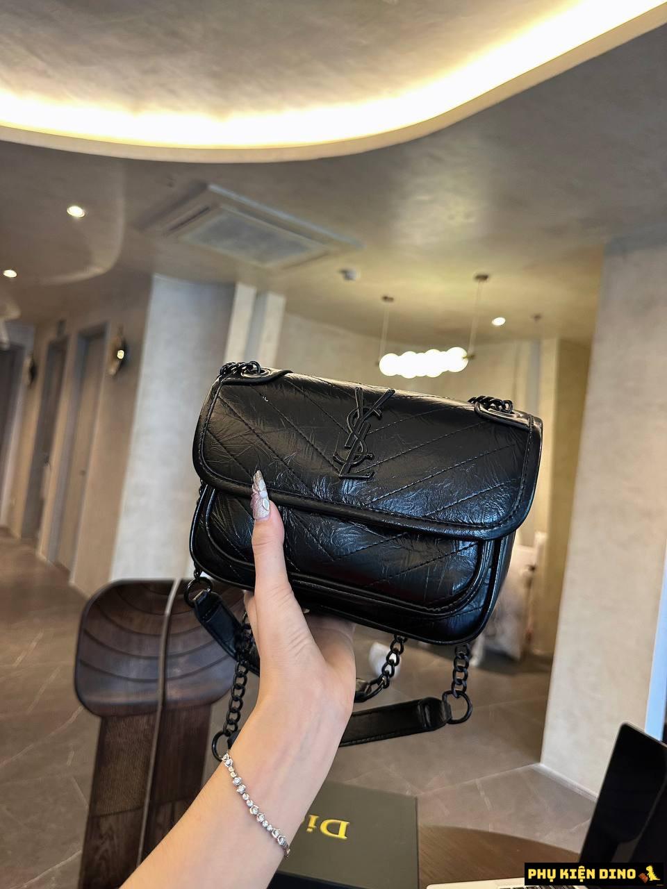 Túi Saint Laurent YSL Niki Baby Black Da Nhám Size 20 10 Túi Saint Laurent YSL Niki Baby Màu Đen