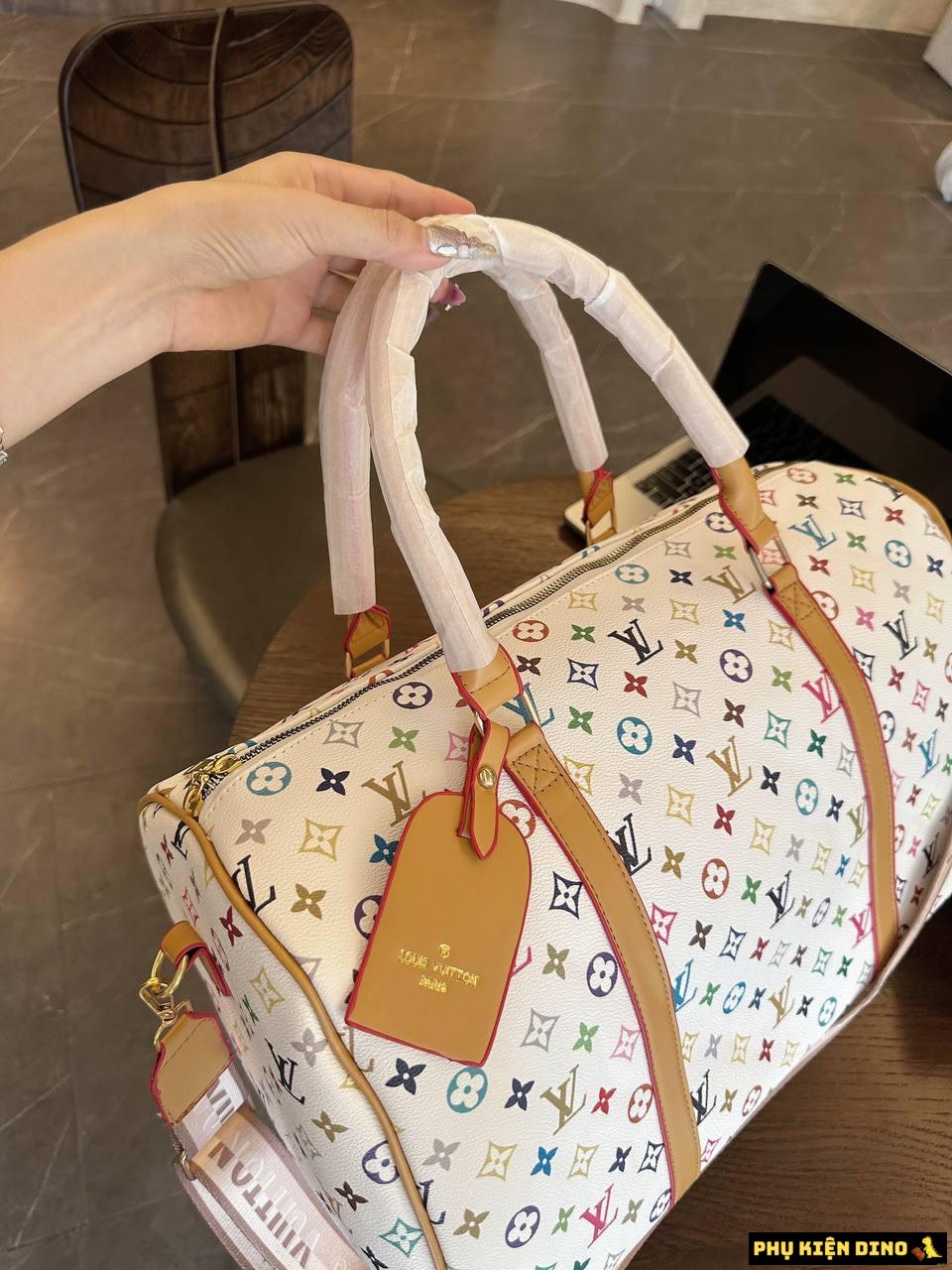 Túi Trống Louis Vuitton LV Monogram Vanilla Brown Size 50 M25233 9 tui trong du lich louis vuitton lv monogram trang nau
