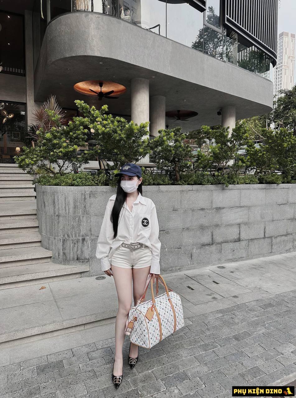 Túi Trống Louis Vuitton LV Monogram Vanilla Brown Size 50 M25233 7 Túi Trống Du lịch Louis Vuitton LV Monogram Vanilla