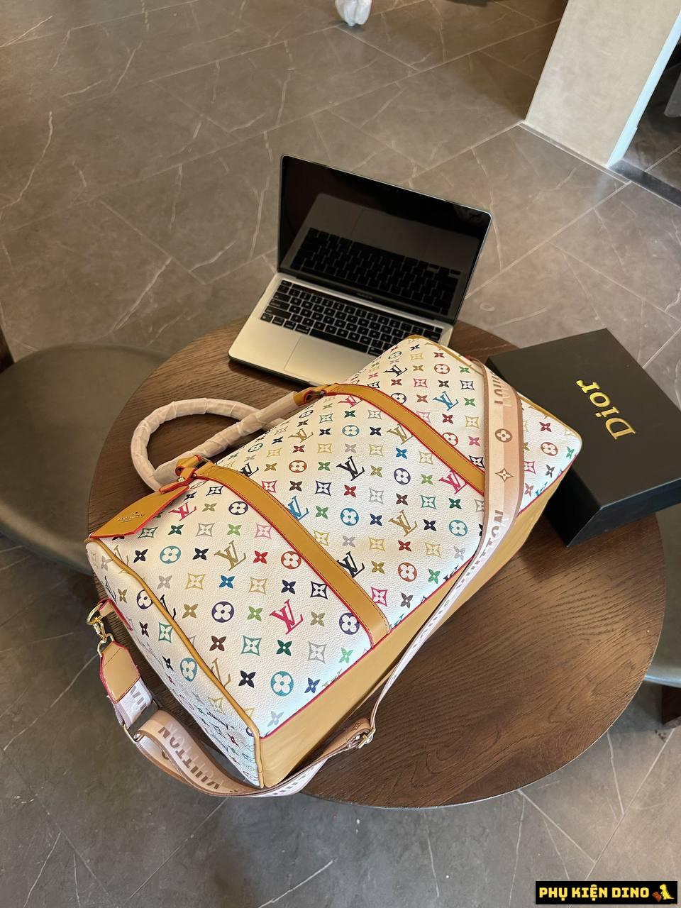 Túi Trống Louis Vuitton LV Monogram Vanilla Brown Size 50 M25233 5 Túi Trống Du lịch LV Monogram Vanilla